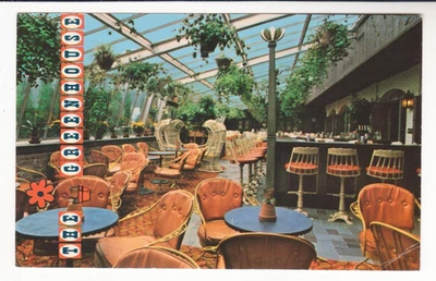 HOLIDAY INN SOUTH, ERIE, PENN. – GREENHOUSE DINNING ROOM - 1974 Postcard- Closed - Image 1 of 2