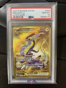 2023 Pokemon SVI EN Miraidon ex - Secret GOLD #253 PSA 10 GEM MT R - Picture 1 of 1