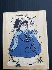 Wee Miracles Uptown Rubber Sandi Gore Evans Weihnachten Schneemann Gummistempel - Bild 1 von 7