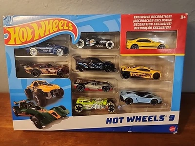Paquete de regalo de 9 autos Hot Wheels con 300ZX amarillo 1990💛 y Lamborghini 🔥 ¡Exclusivo!!  Foto 1 de 4