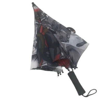 New Marvic Comic Print Boys Deadpool Umbrella White, Red, Black - Image 1 of 4
