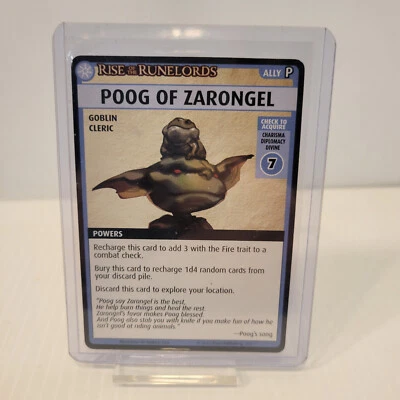 Poog of Zarongel Pathfinder Aventura Juego de Cartas Rise of the Runelords Ally Promo Foto 1 de 2