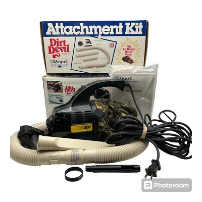 Royal Dirt Devil Series 500 Corded Hand Vacuum w/Exta Atachment Kit,Belt & Box - Image 1 of 4