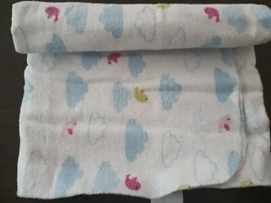 Circo Bird Cloud Baby Blanket Cotton Flannel Receiving White Pink Blue red lovey - Picture 1 of 5