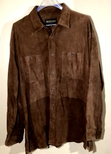Golden Bear San Francisco dunkelbraune Wildleder Hemd Jacke Shacket XL super weich - Bild 1 von 9