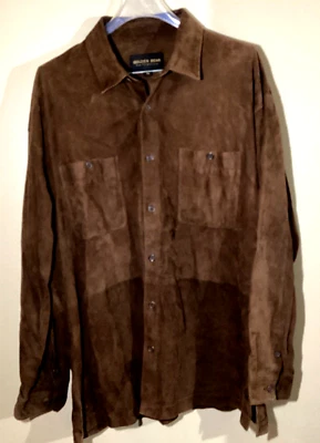 Golden Bear San Francisco Marrón Oscuro Gamuza Camisa Chaqueta Cazadora XL Súper Suave Foto 1 de 4