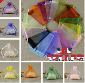 20-100Pcs Organza Gift Bags Wedding Party Favour Jewellery Candy Pouches 5 Size