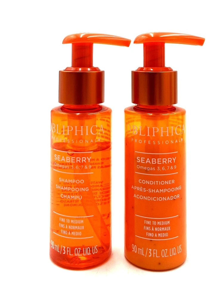 Champú y acondicionador Obliphica Seaberry/cabello fino a medio dúo de 3 oz Foto 1 de 1