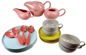 American Modern Tea Set Russel Wright 4 Ideal Plastic Childs Toy 1950s MCM Rare - Picture 1 of 9