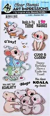 考拉艺术印象考拉熊透明丙烯酸邮票套装 5386 全新! — 第 1/4 张图片