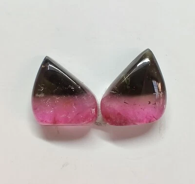 9.6 CTS MATCHING PAIR 100% Natural Unheated Bio Colour Tourmaline Gemstone - Image 1 of 4