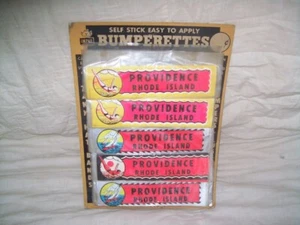 Scarce 1960's Providence Bumperettes Sticker Advertising Display Counter Sign - Picture 1 of 6