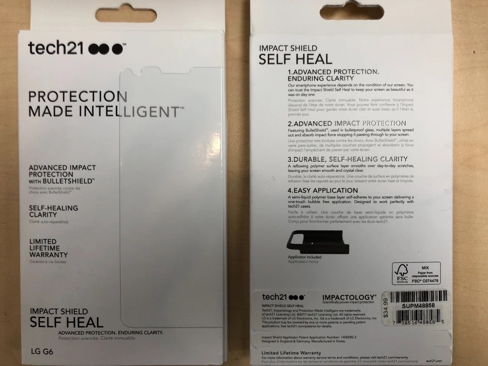 Tech21 LG G6 Impact Shield / Anti-Scratch Screen Protector for LG G6 - Image 1 of 1