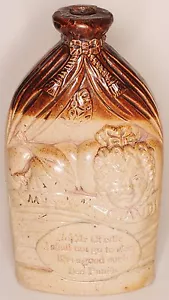 Doulton & Watts Lambeth Keramik Reform Flachmann Mr Mrs Caudle Vorhang Vorträge 1845 - Bild 1 von 4