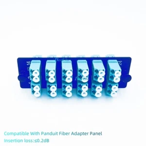 Fiber Adapter Panel 12*LC Duplex 24 Core OM3/OM4 Compatible Panduit FAP12WAQDLCZ - Picture 1 of 6