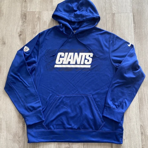 NFL Training Equipment Nike Therma Fit New York Giants Hoodie Jacket Sz Lg Blue Cover