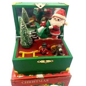 VTG Christmas Musicals Wind Up Music Box Plays On the First Day of Christmas - Picture 1 of 7