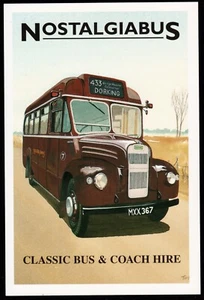 Classic Bus & Coach Hire Nostalgiabus Tony Walton Transport Postcard - Picture 1 of 2