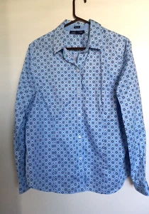 Blusa donna Jones New York blu manica lunga, senza bottoni ferro XL immacolata - Foto 1 di 3