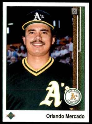 1989 Upper Deck Orlando Mercado Oakland Athletics #624 - Image 1 of 2