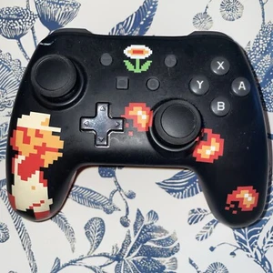 PowerA 8-Bit Super Mario Bros. Fire Flower WIRED Controller Nintendo Switch READ - Picture 1 of 4