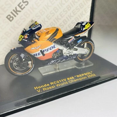 IXO 1/24 V. Rossi World Champion 2002 Honda RC211V #46 Repsol Free Postage - Image 1 of 4