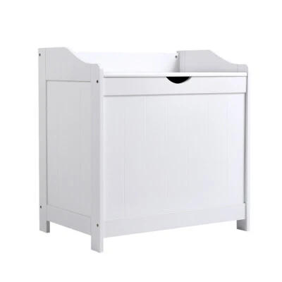 Large Laundry Hamper Bin Clothes Storage Cabinet Chest Wooden Shaker Unit Home - Image 1 of 4