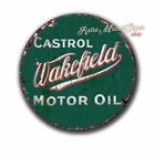 CASTROL WAKEFIELD OIL VINTAGE RETRO GARAGE 12" rundes Metallblechblechschild