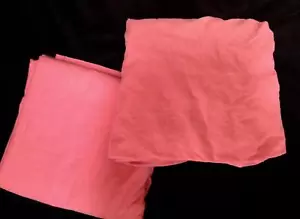 Garnet Hill bright pink flannel TWIN flat and fitted bed sheets NO pillowcase - Picture 1 of 3