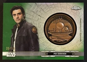 Star Wars Chrome Poe Dameron Droid Medallion Bronze 35/50 - Picture 1 of 3