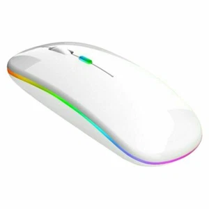 2.4GHz Wireless Optical Mouse USB Rechargeable RGB Cordless Mice For PC Laptop - Picture 1 of 16