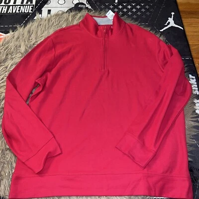 Vineyard Vines Saltwater Knit Sweater 1/4 Zip Pullover Mens XL Pima Cotton Red - Image 1 of 4