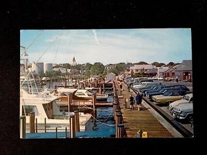 c1960's Nantucket Island Marina, Massachusetts Vintage Postcard - Picture 1 of 2