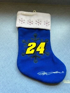 Medias de Navidad Jeff Gordon tamaño completo 24 copos de nieve azules de NASCAR - Imagen 1 de 2