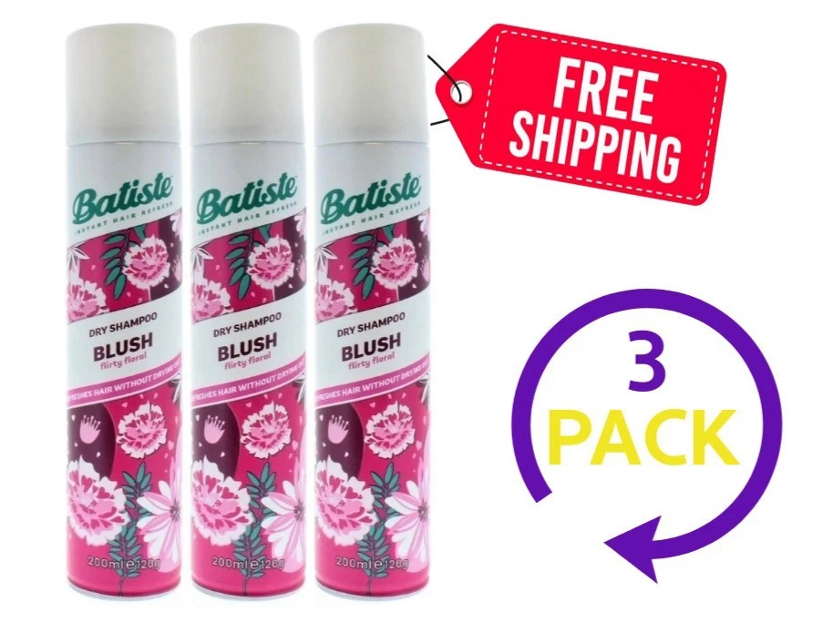 Batiste Dry Shampoo BLUSH 200ml (3-Pack) Instant Hair Refresh - Image 1 of 3