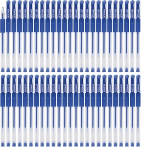 Penna a Sfera Gel, 50 Pezzi (Confezione Da 50 Pezzi), Inchiostro Gel, Colore: Bl - Foto 1 di 12