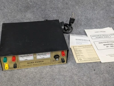 ELENCO PRECISION QUAD POWER XP-580 FOUR LINEAR REGULATED SUPPLIES VARIABLE POWER - Image 1 of 4