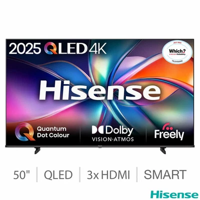 Hisense 50E7QTUK 50 Inch QLED Smart TV - Image 1 of 4