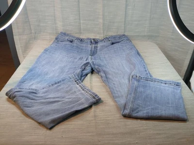 Pantalones de mezclilla azules flexibles dobles para salón de baile 42x30 Duluth Trading Co. para hombre ajuste estándar Foto 1 de 4