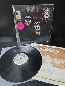 Kiss Self Titled Lp Vinyl 1974 1st WHITE LABEL PROMO Press W/Insert G/VG+ Wax - Picture 1 of 13