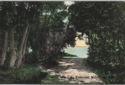 Watertown, South Dakota - Hagman Lake / Kampeska Waterfront 1907 Postcard  - Image 1 of 2
