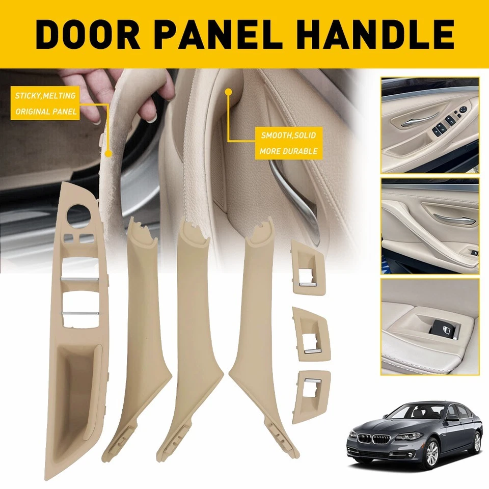 Inner Door Panel Handle Pull Trim Cover For 10-16 BMW 5 Series F10 F11 Foto 1 de 4