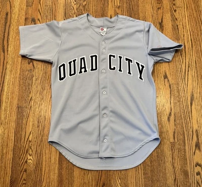 Camiseta deportiva de béisbol Quad City River Bandits retro de los años 2000 Rawlings MILB para hombre XL Foto 1 de 4
