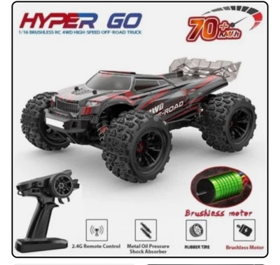 MJX HYPER GO 16210 CARRO DE CONTROLE REMOTO SEM ESCOVAS 68KM/H CAMINHÃO OFFROAD DE ALTA VELOCIDADE RTR - Imagem 1 de 4