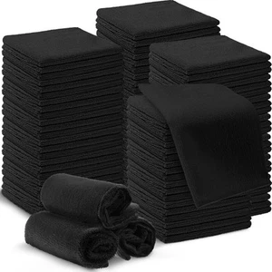 200 Pieces Microfiber Cleaning Cloths Bulk Absorbent Small, Black - Picture 1 of 7