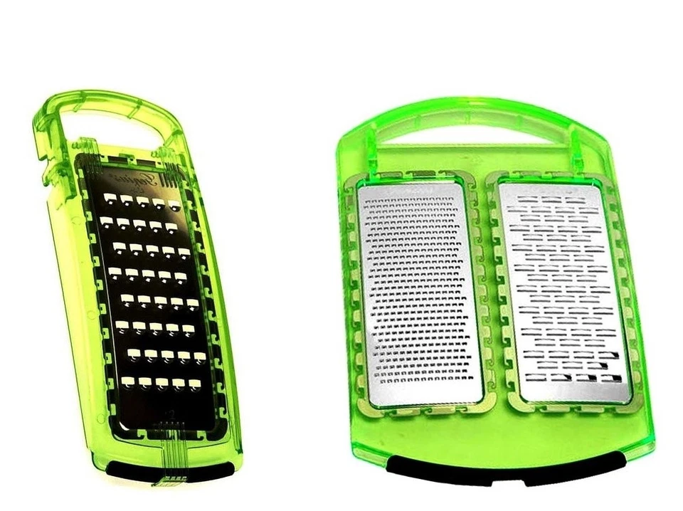 Genius 1x Doppelreibe Fein/Grob u. 1 Reibe Sehr Grob Käsereibe / Obstreibe - Bild 1 von 1