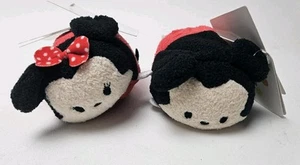 Tsum Tsum Mickey & Minnie Plush Nylon Reusable Bag - Disney Store Authentic NWT - Picture 1 of 10