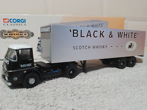 CORGI - WHISKEY - ERF KV ARTIC BOX TRAILER - BLACK & WHITE 1/50 SCALE 11401 M/S
