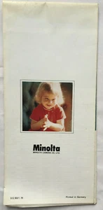 Minolta Camera Pubblicità Promozionale Obbiettivi Vintage Edizione Tedesca - Imagen 1 de 3
