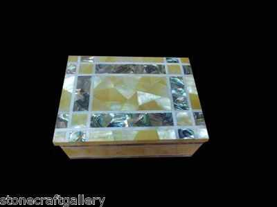 Marble Jewelry Box Handicraft Art and Crafts Stone Home Decor - Image 1 of 4